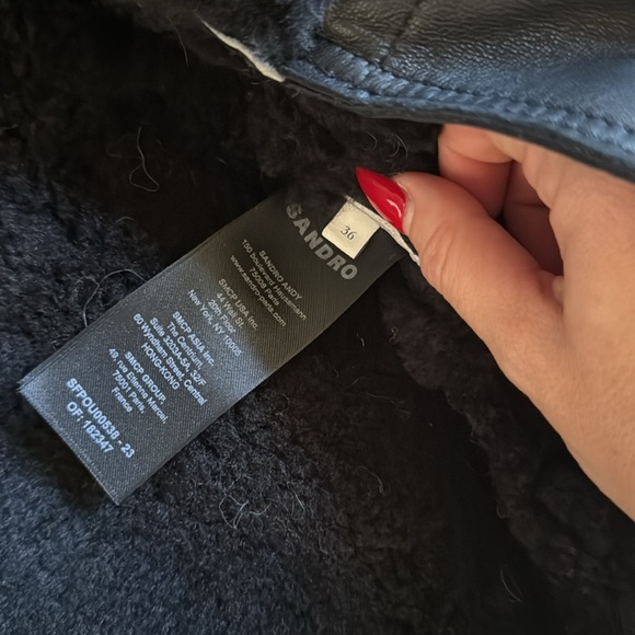 SANDRO Shearling Jacket - Picture 6 of 9